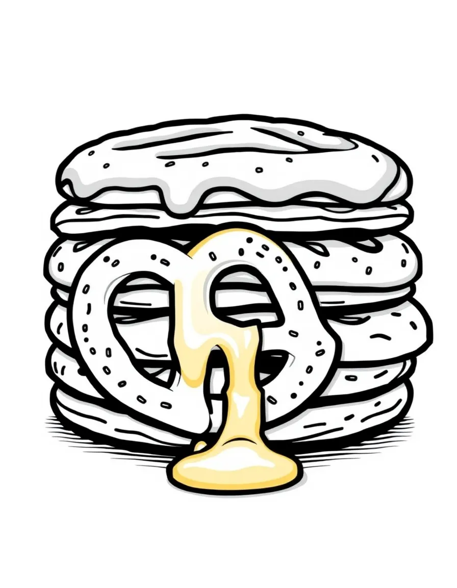 (Pennsylvania) A stack of pretzels and mustard
