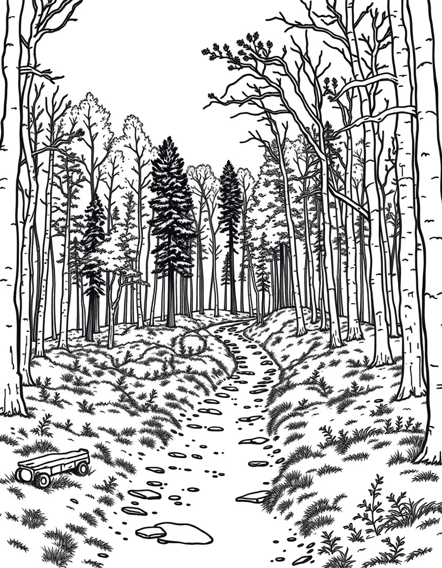 (Pennsylvania) A forest trail in a Pennsylvania state park