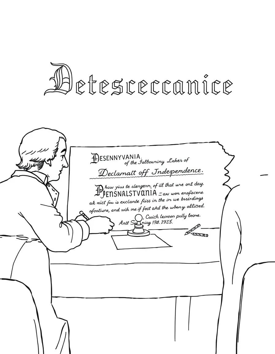 (Pennsylvania) The Declaration of Independence being signed