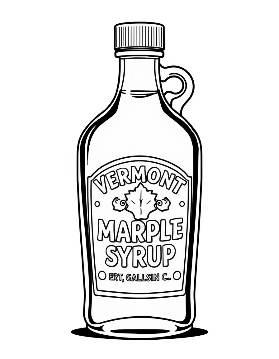 (Vermont) A bottle of Vermont maple syrup