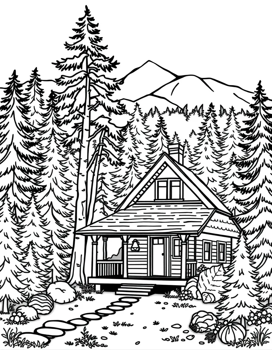 (Vermont) A cozy cabin in the woods during fall
