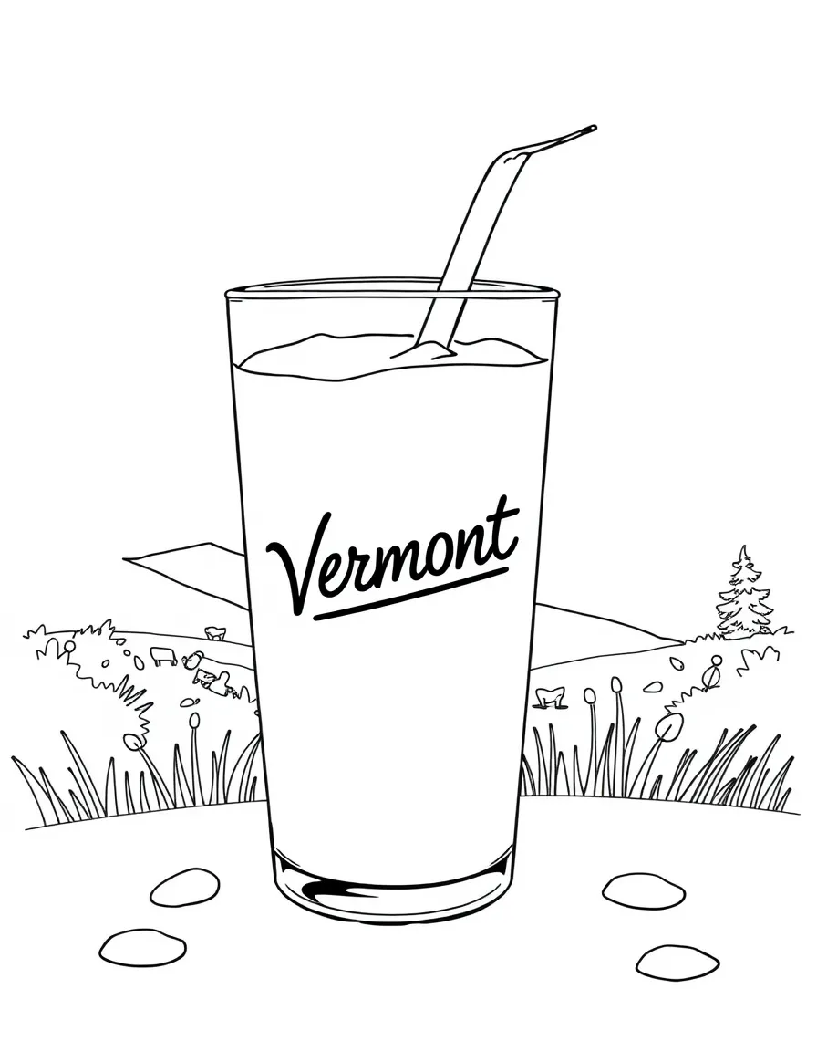 (Vermont) A glass of fresh Vermont milk