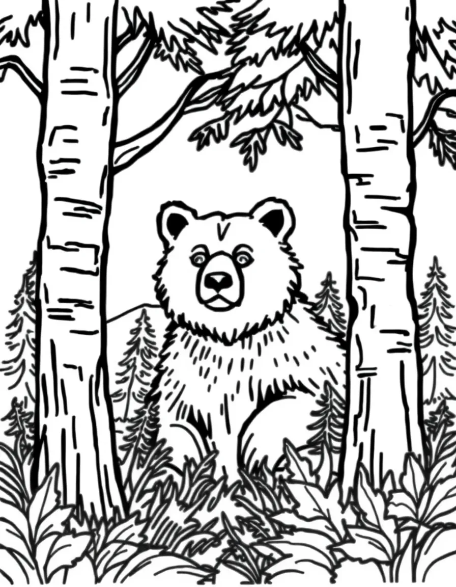 (Vermont) A bear peeking out from the trees