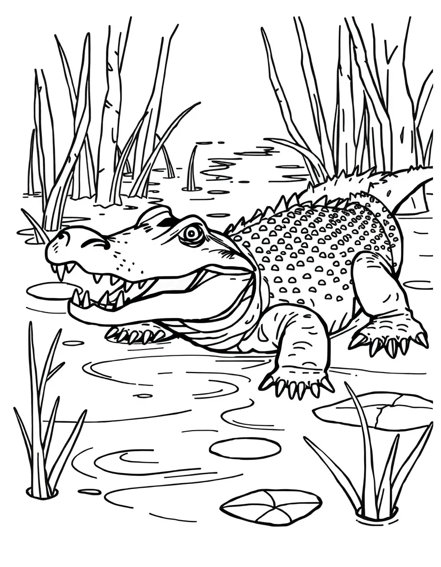 (Mississippi) Alligator in a swamp