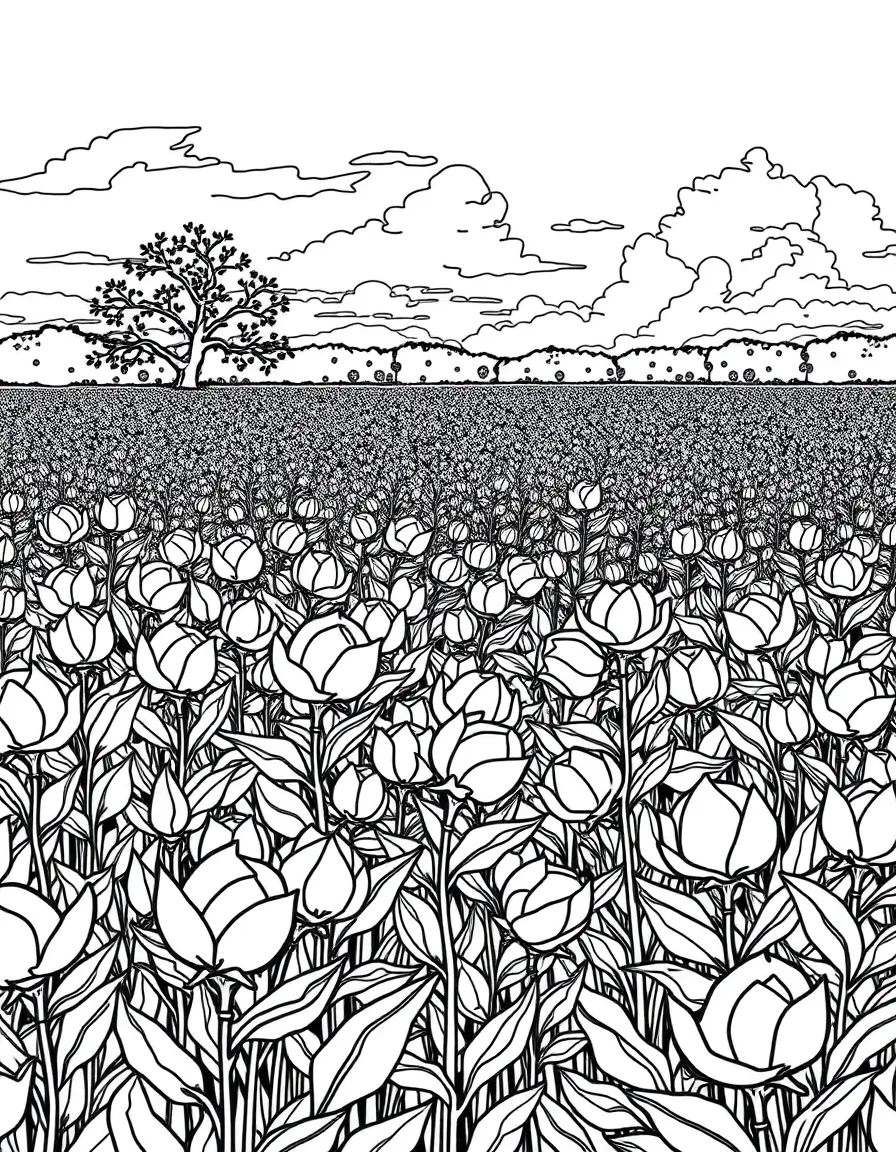 (Mississippi) Cotton fields in rural Mississippi