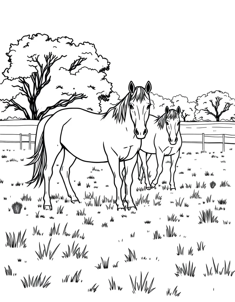 (Mississippi) Horses grazing in a Mississippi pasture