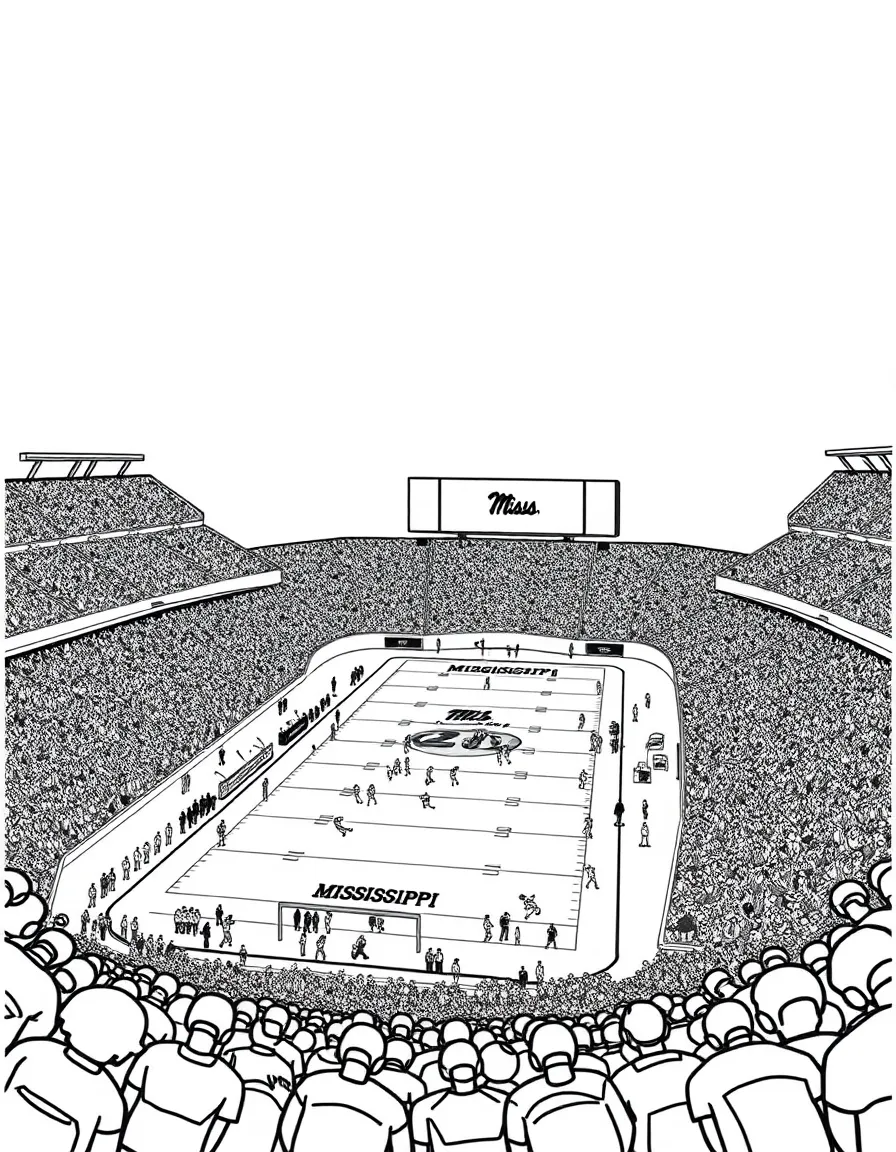 (Mississippi) A football game in the Ole Miss stadium