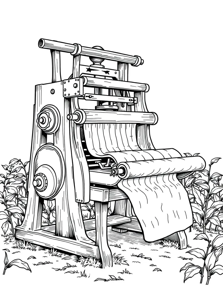 (Mississippi) A cotton gin machine from history