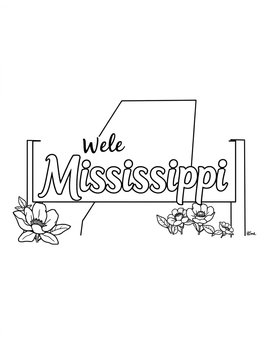 (Mississippi) Magnolia State welcome sign