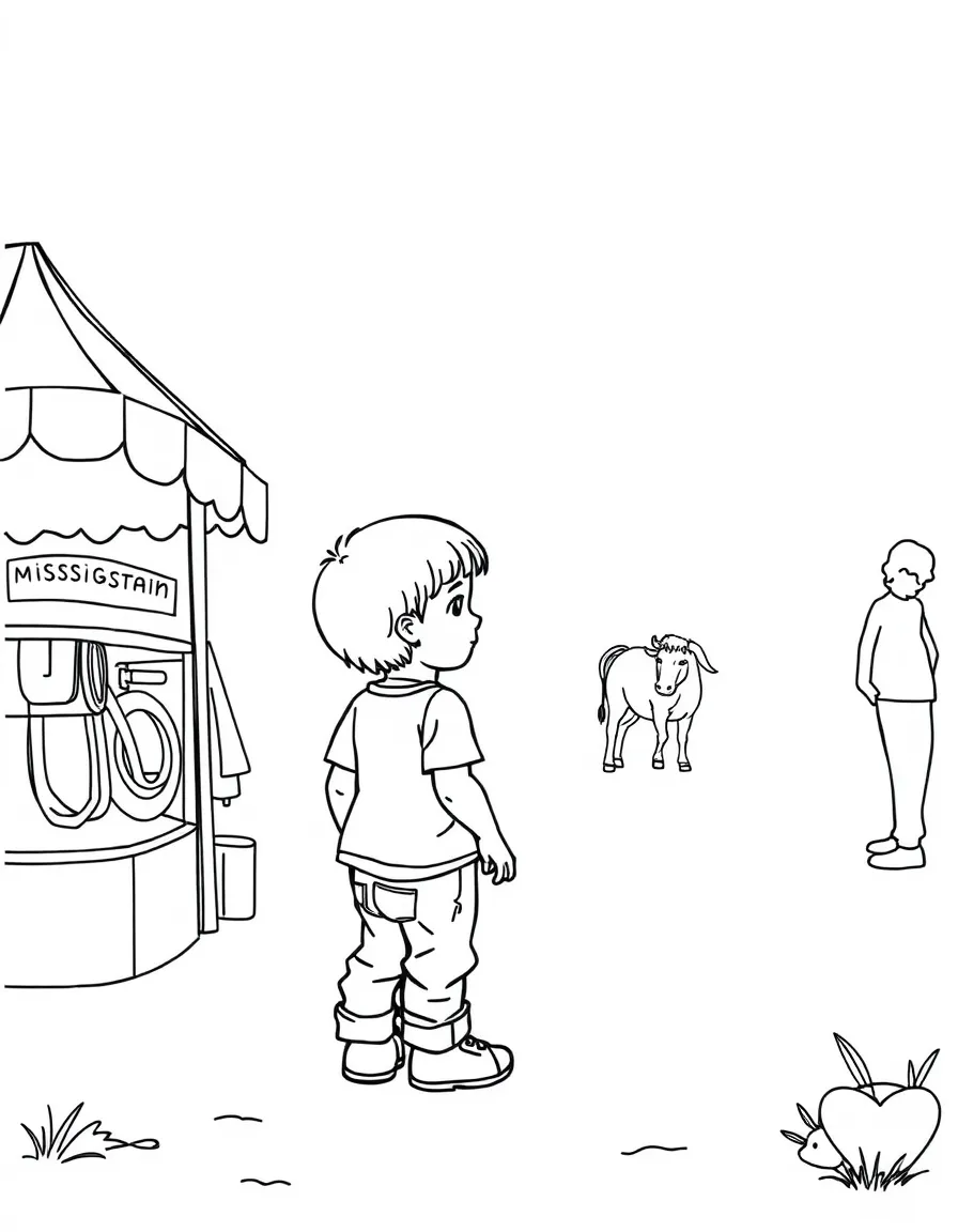 (Mississippi) A child at a county fair in Mississippi