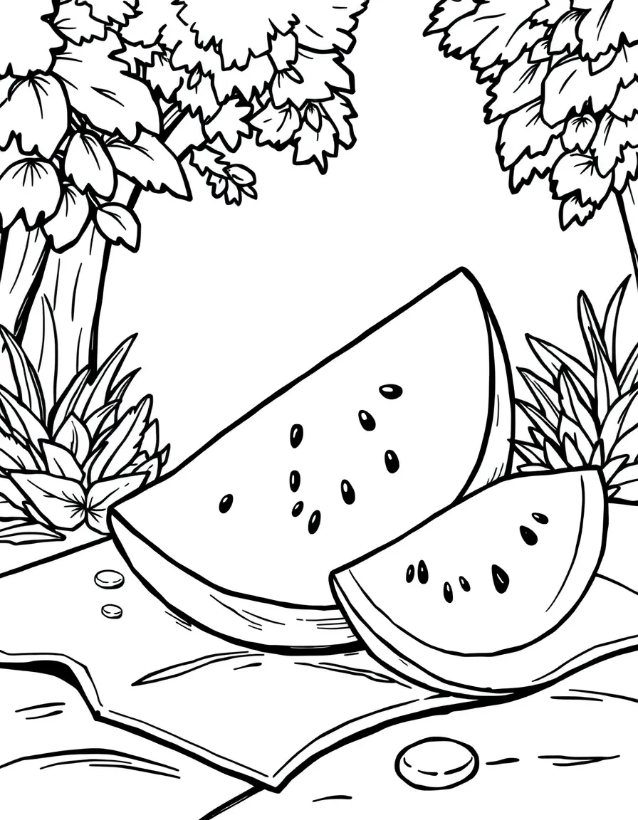 (Mississippi) Watermelon slice at a summer picnic