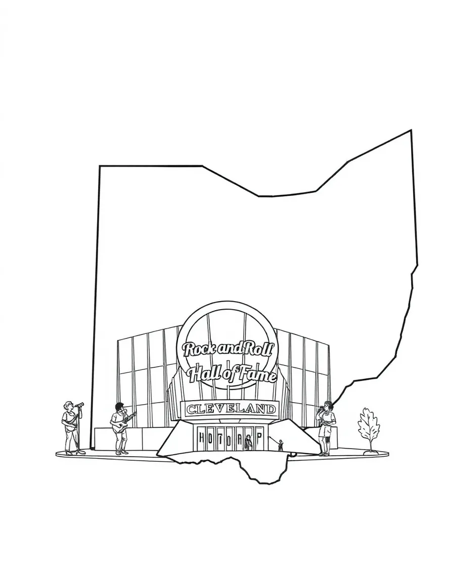 (Ohio) The Rock and Roll Hall of Fame in Cleveland