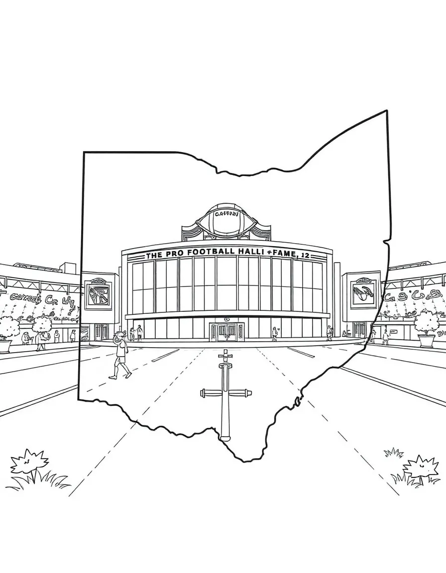 (Ohio) The Pro Football Hall of Fame in Canton