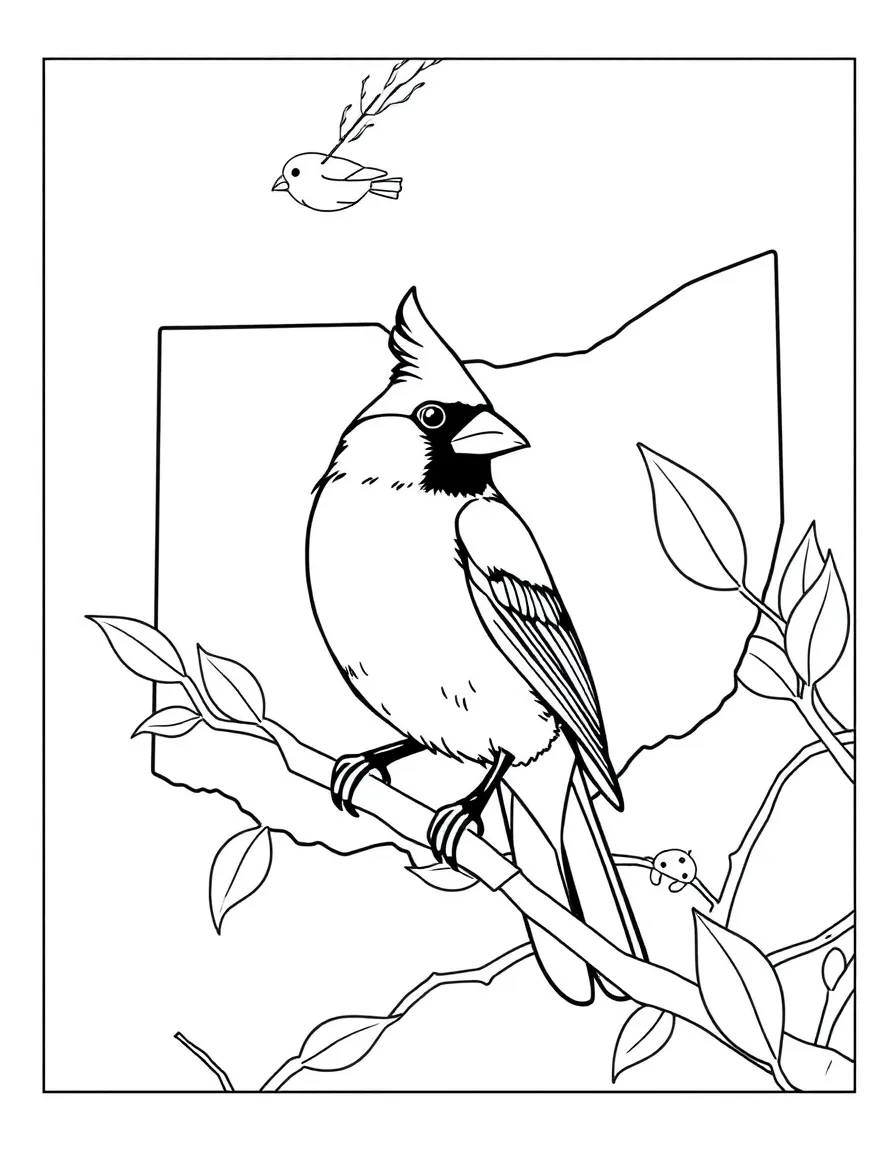 (Ohio) A red cardinal – Ohio’s state bird