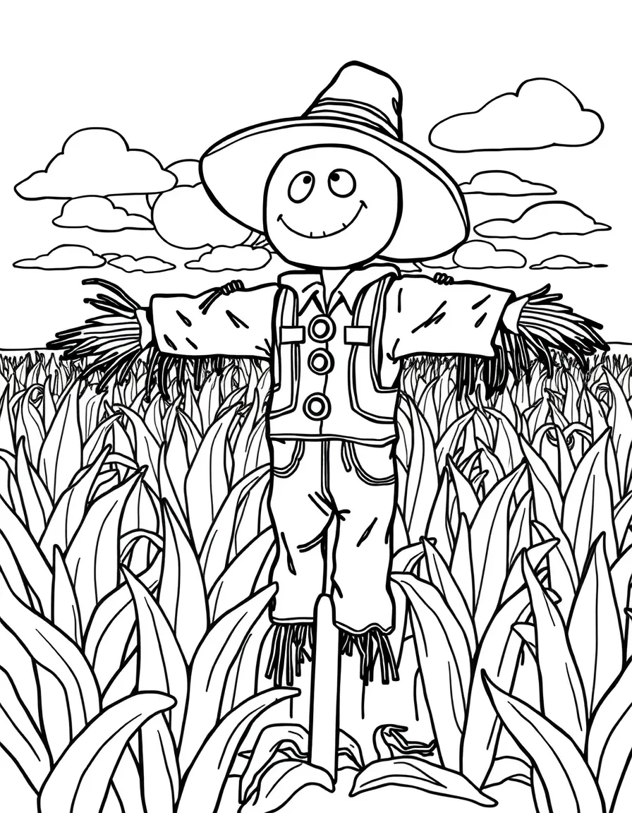 (Ohio) Ohio cornfields with a scarecrow