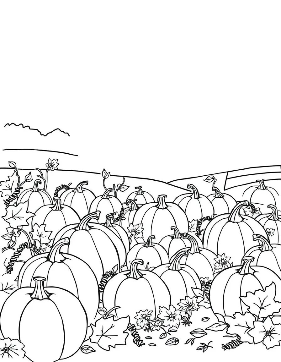 (Ohio) A pumpkin patch in autumn