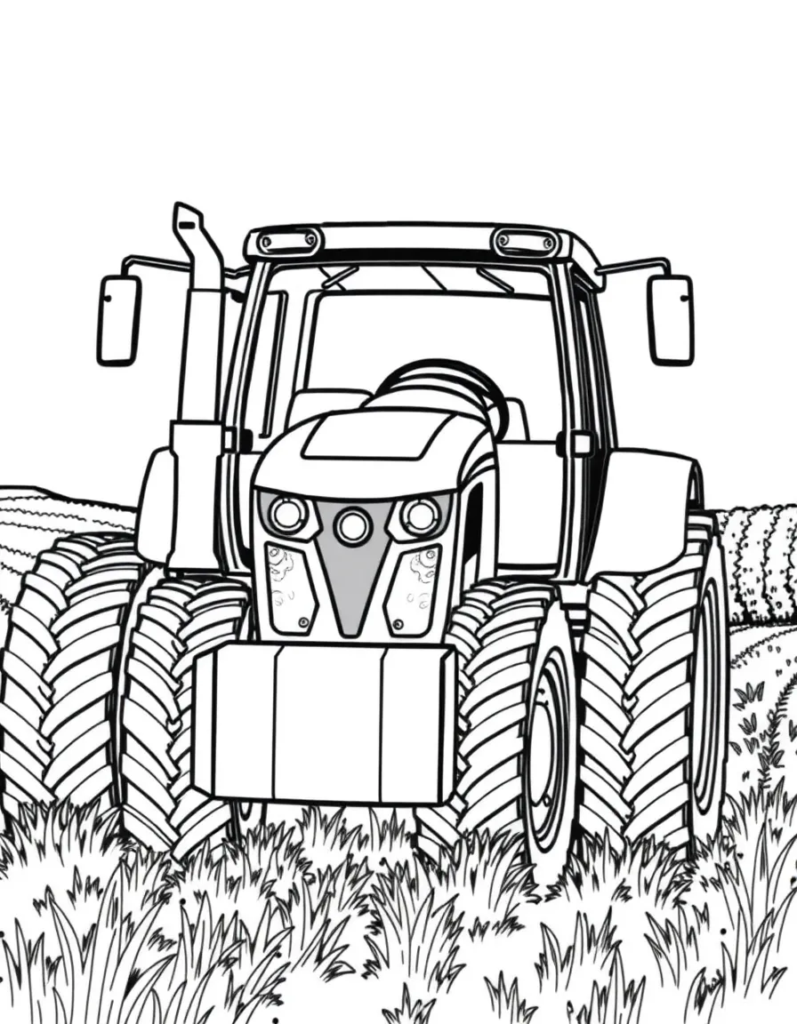 (Ohio) A farm tractor in a field