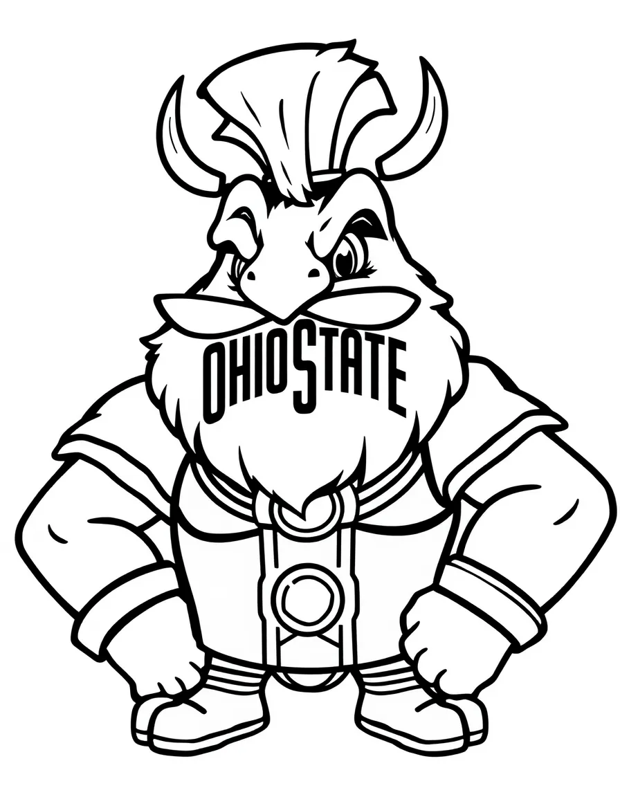 (Ohio) Ohio State University mascot – Brutus Buckeye