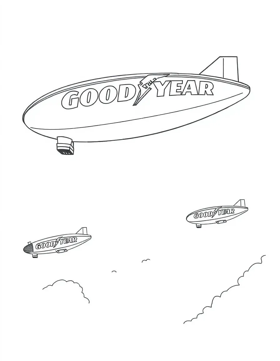 (Ohio) Akron blimps in the sky (Goodyear Blimp)