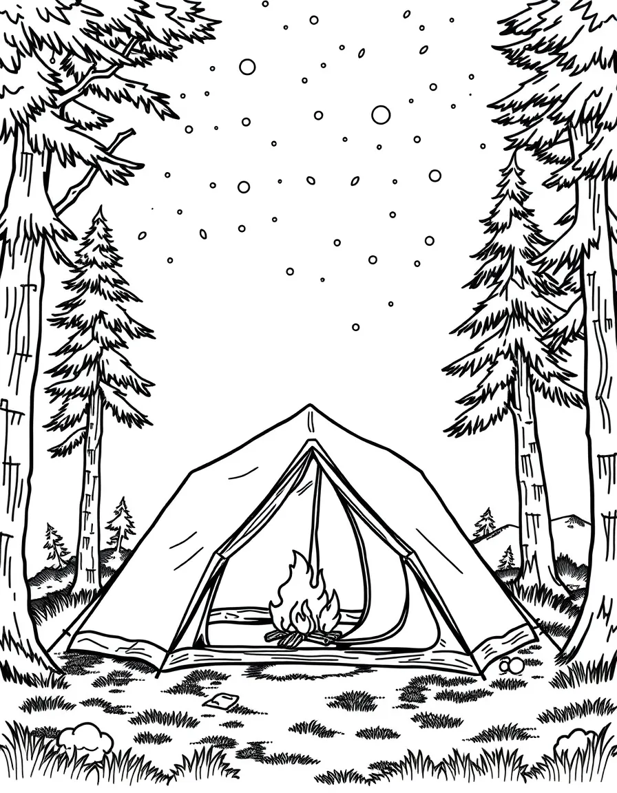 (Ohio) A camping tent in an Ohio state park