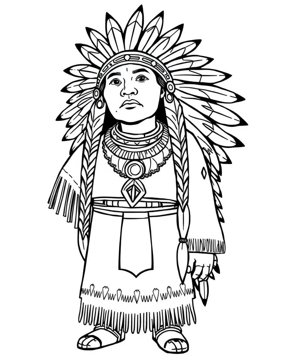 (Oklahoma) Native American in traditional dress