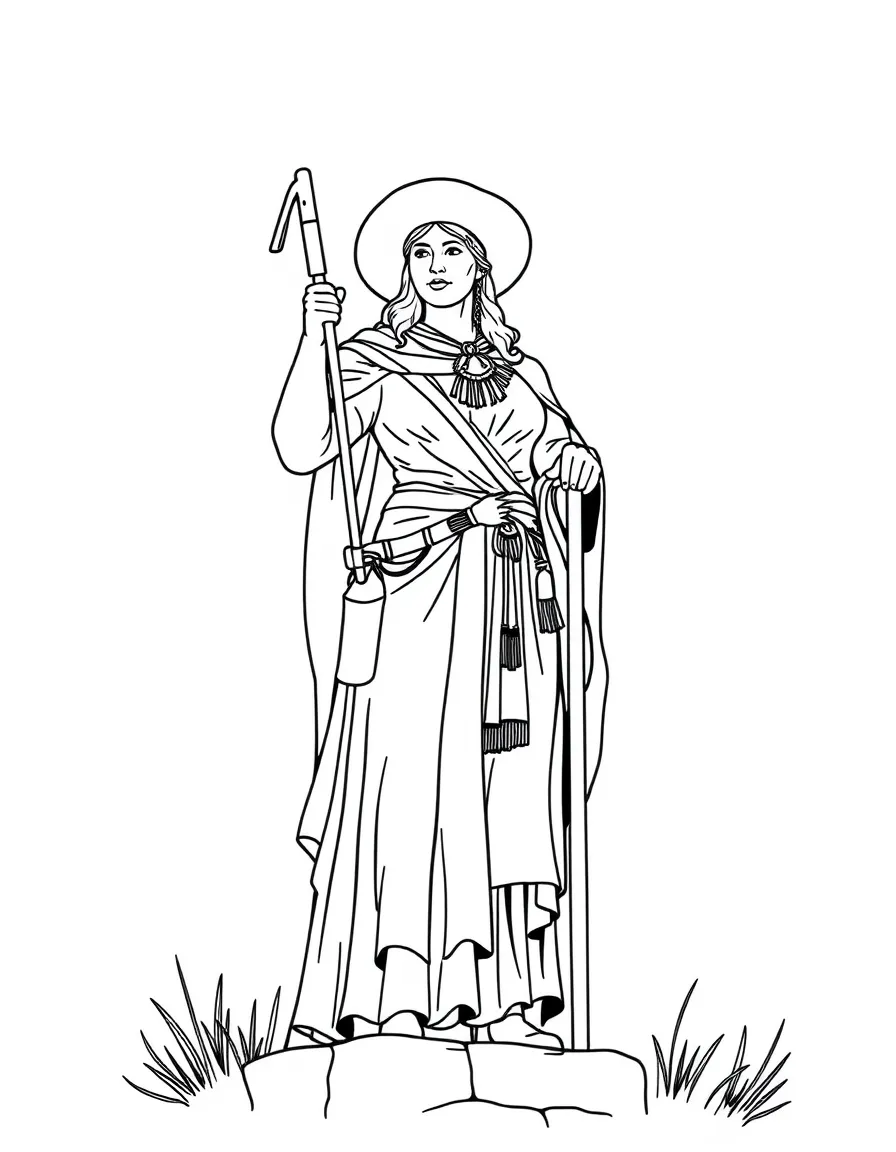 (Oklahoma) Pioneer woman statue outline