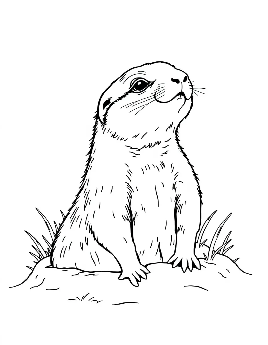 (Oklahoma) Prairie dog popping out of its burrow