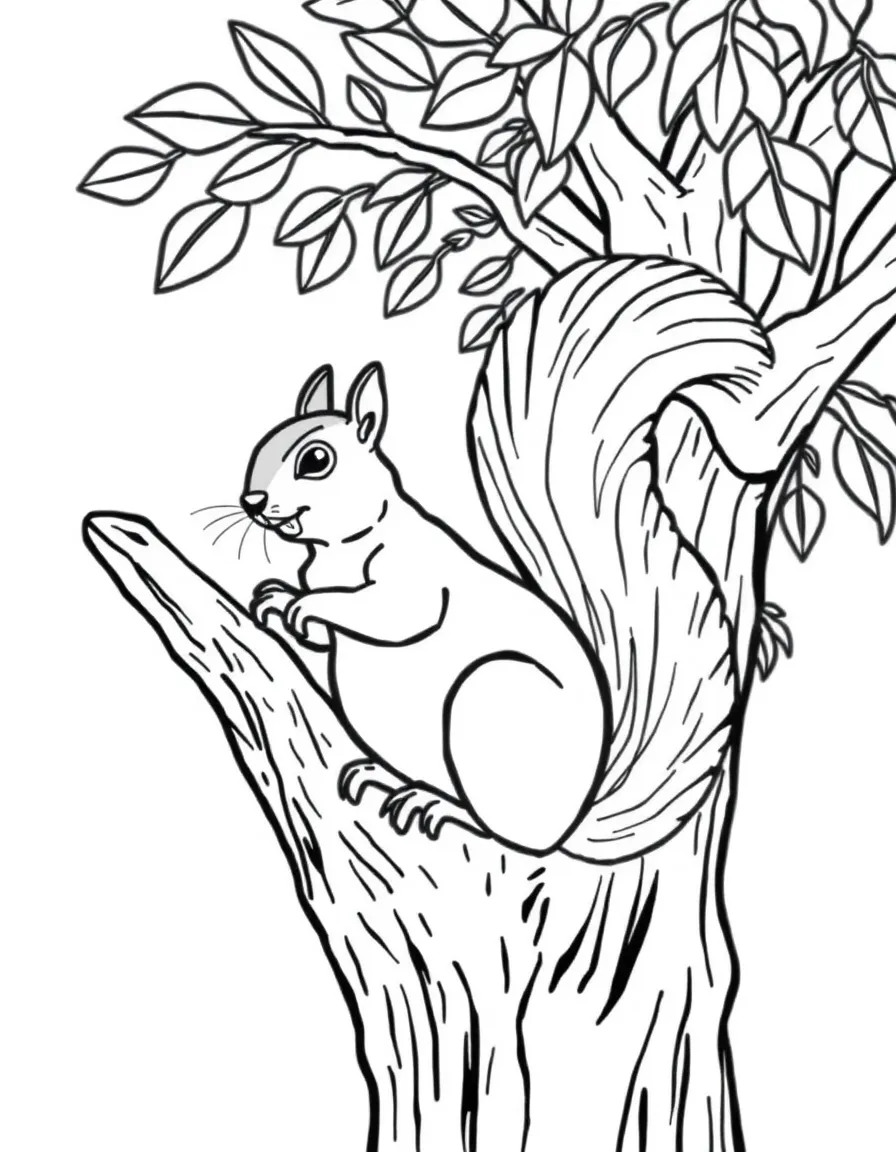 (Oklahoma) Squirrel in an oak tree