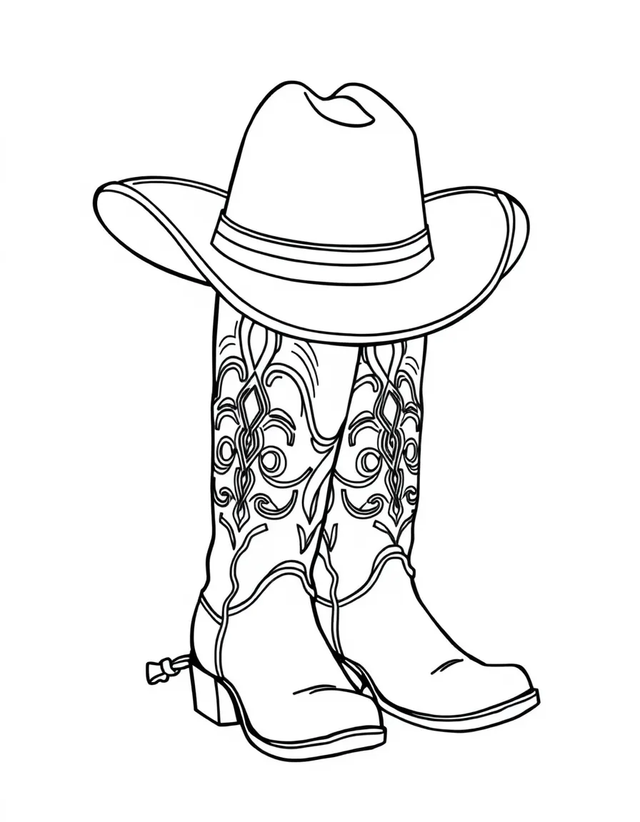 (Oklahoma) Cowboy boots and a ten-gallon hat