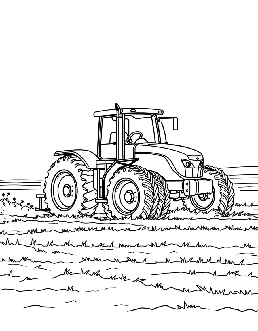(Oklahoma) Tractor plowing a field