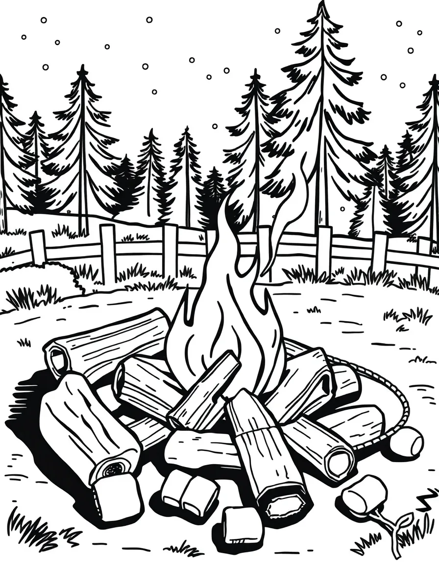 (Oklahoma) Campfire with marshmallows