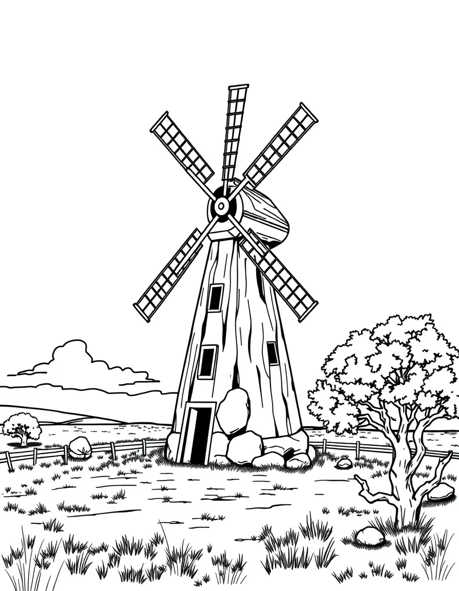 (Texas) A windmill on a Texas ranch