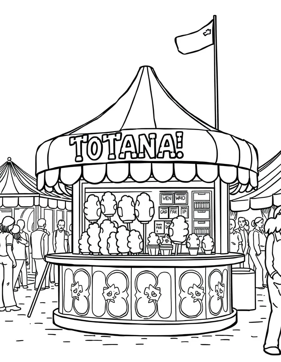 (Texas) A cotton candy stand at the State Fair