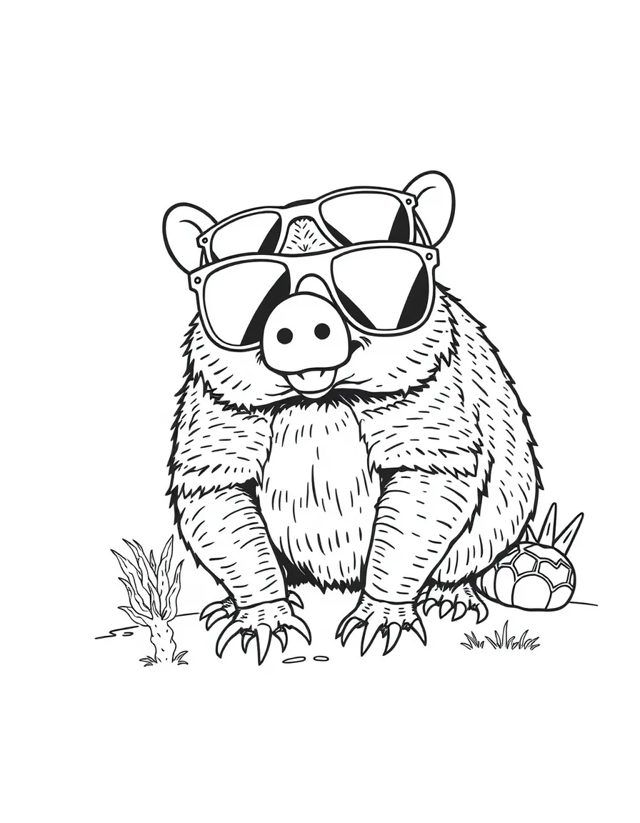(Texas) A Texas armadillo with sunglasses