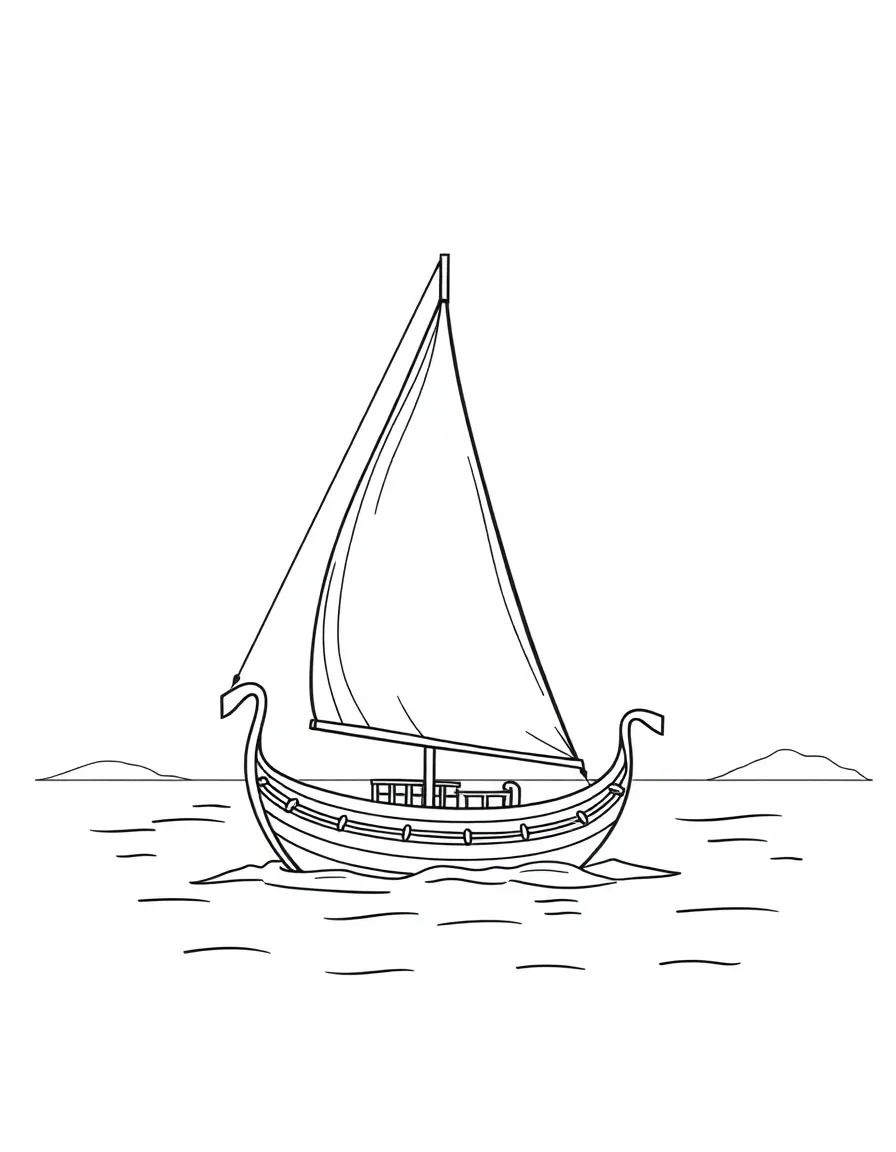 (Saudi Arabia) A sailing dhow boat with its triangle sail catching the wind on the Red Sea at sunset.