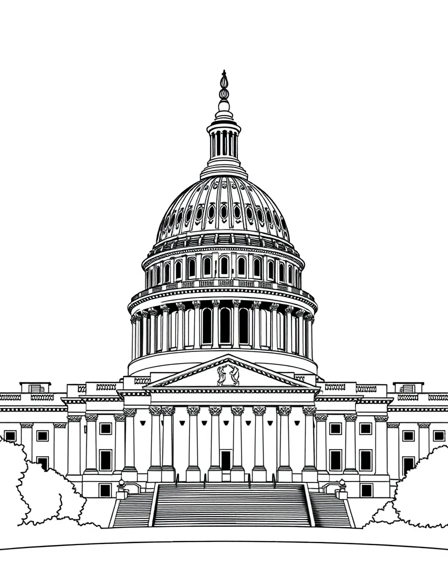 (United States) The U.S. Capitol building with its large dome