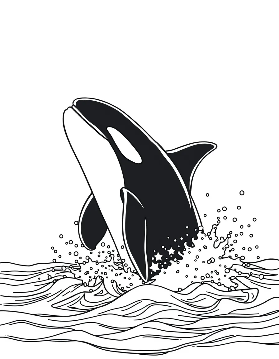 (Canada) A whale (orca) splashing its tail out of the Pacific Ocean water