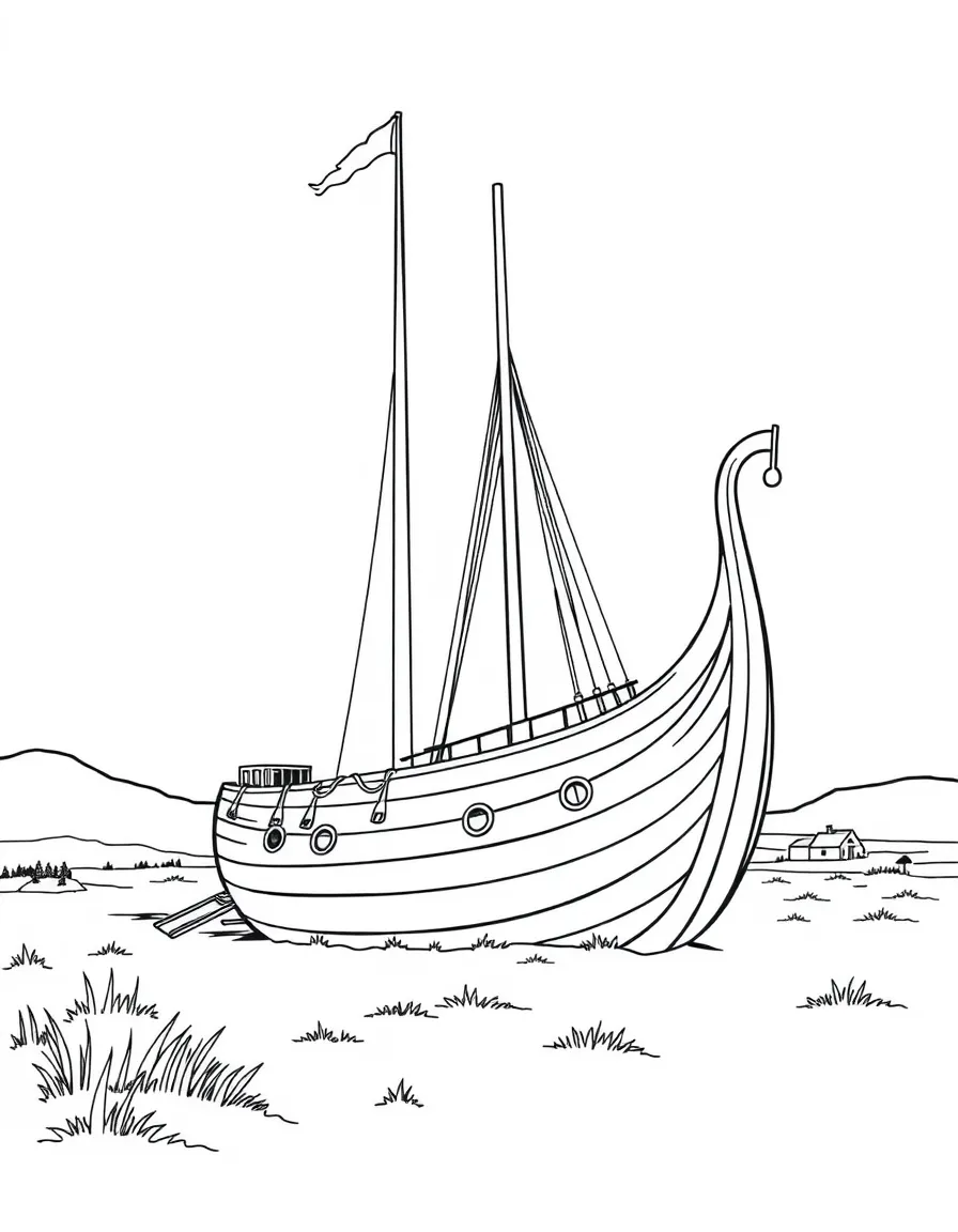 (Canada) The Viking ship at L’Anse aux Meadows historic site
