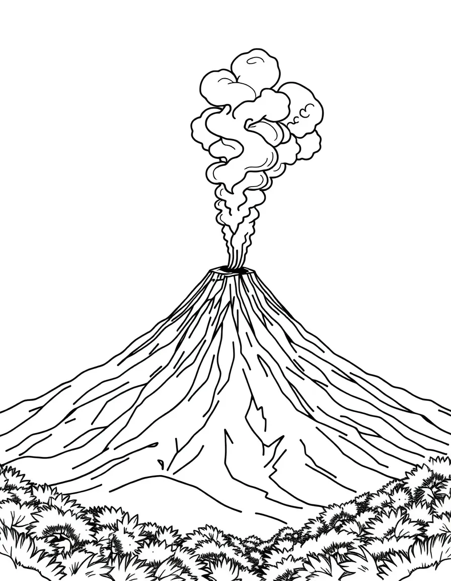 (Mexico) A view of Popocatépetl volcano with smoke rising from its top