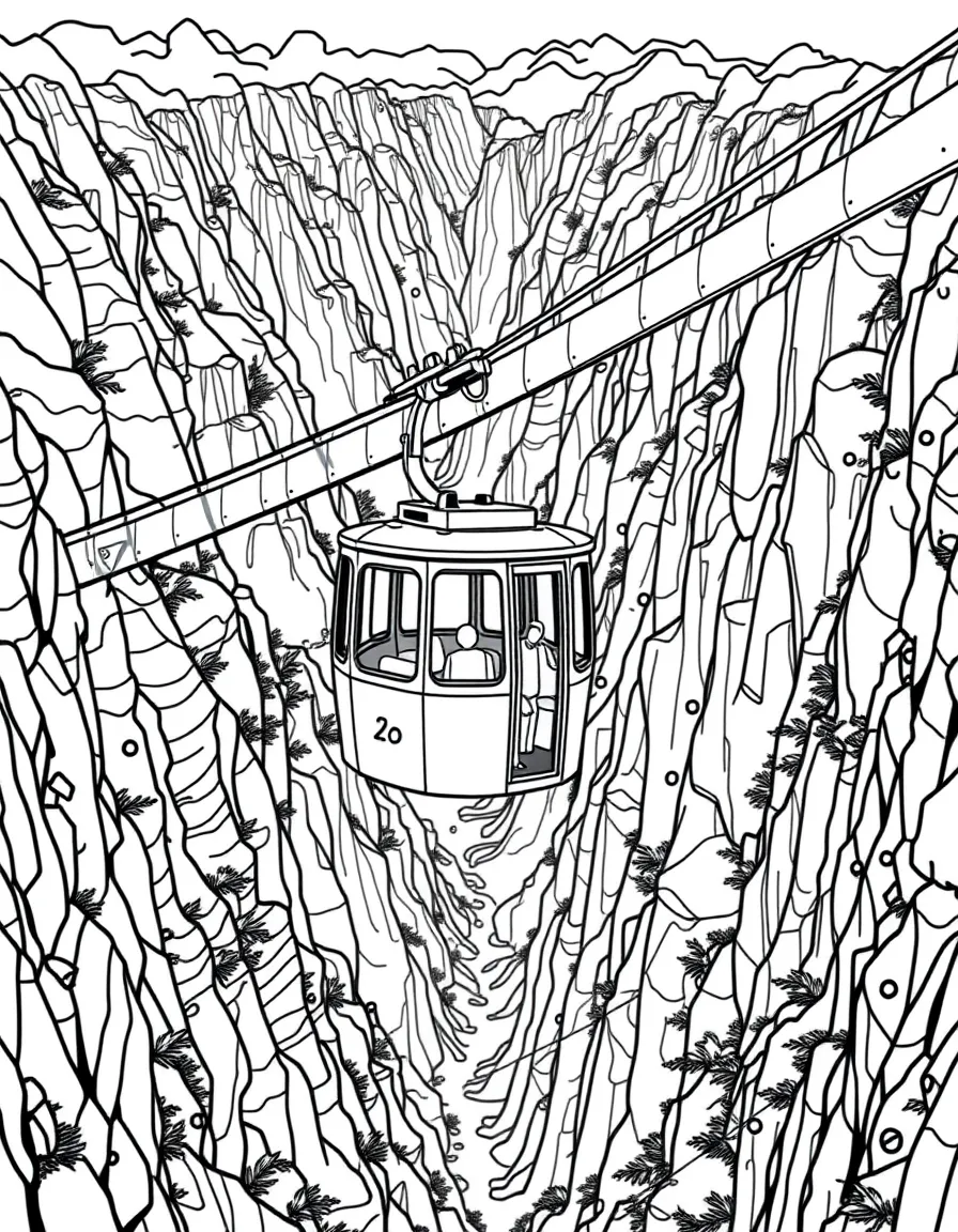 (Mexico) The cable car over the Copper Canyon (Barrancas del Cobre)