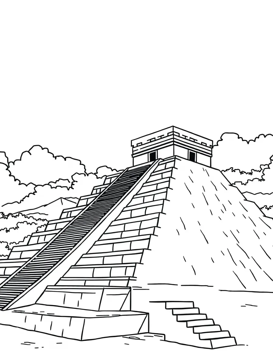 (Mexico) The Pyramid of the Sun at Teotihuacán under a clear sky