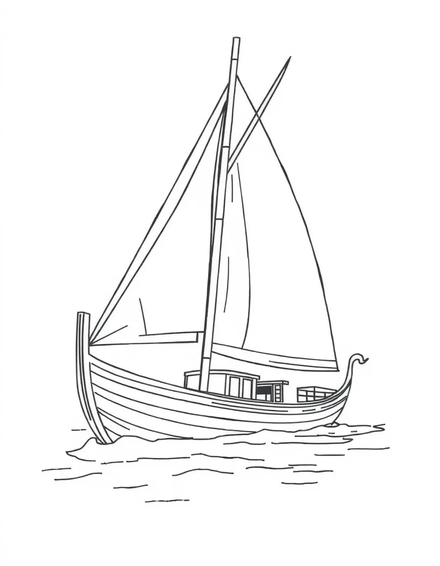 (Egypt) A felucca sailboat with a large triangular sail gliding down the Nile River.