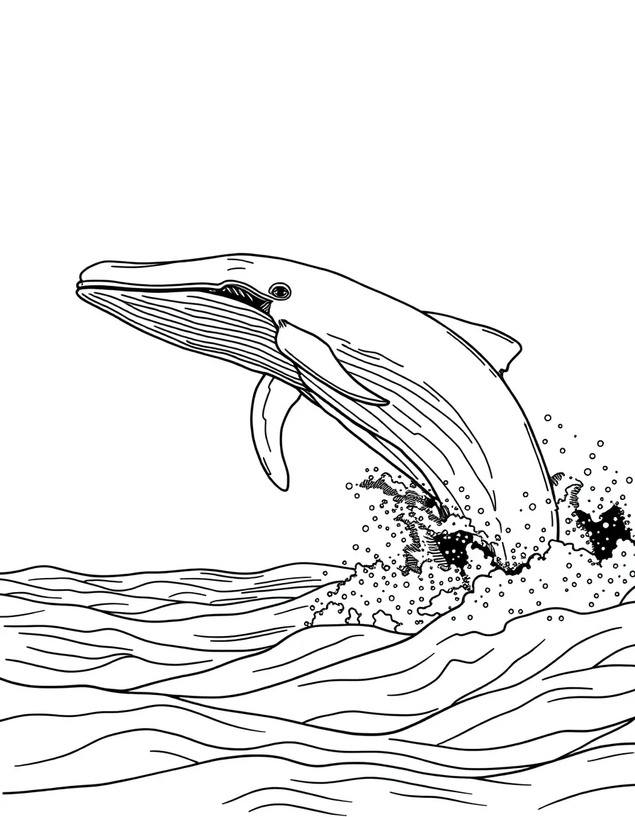 (South Africa) A huge whale jumping out of the ocean along the South African coast.