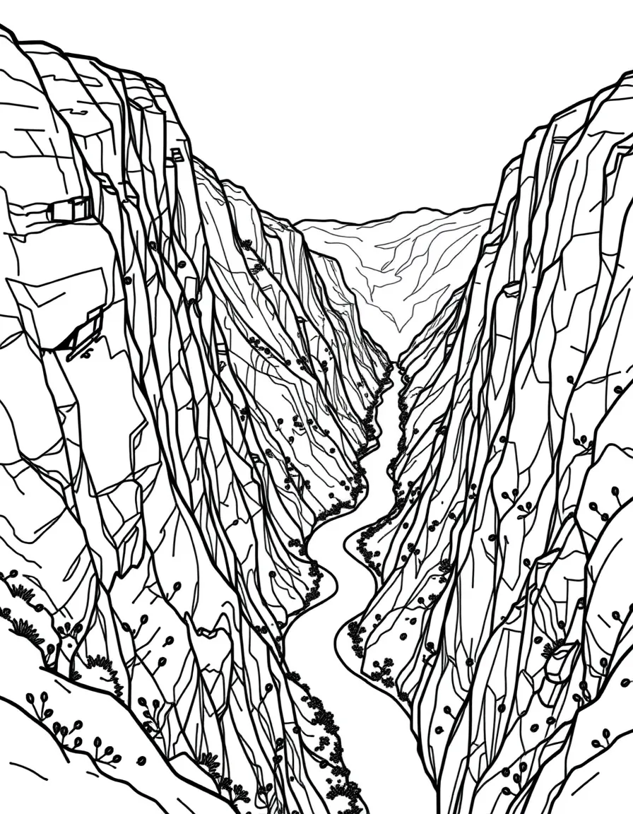 (South Africa) The green Blyde River Canyon with a winding river far below between high cliffs.