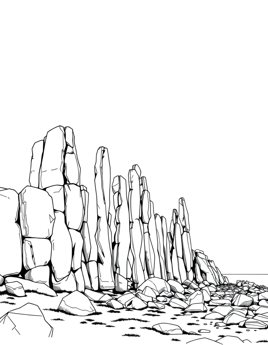 (United Kingdom) The Giant’s Causeway rock columns in Northern Ireland