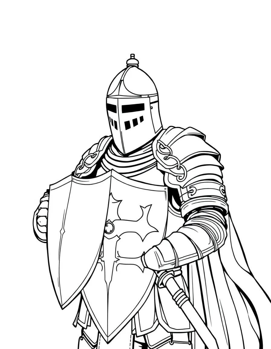(United Kingdom) A medieval knight in shining armor (from British legends)