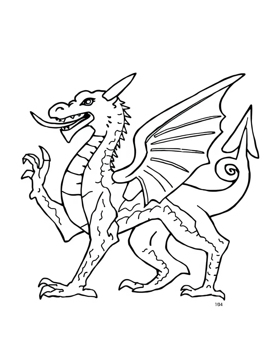 (United Kingdom) A Welsh dragon, like the red dragon from the Welsh flag