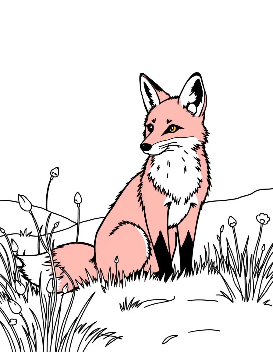 (United Kingdom) A red fox in the countryside