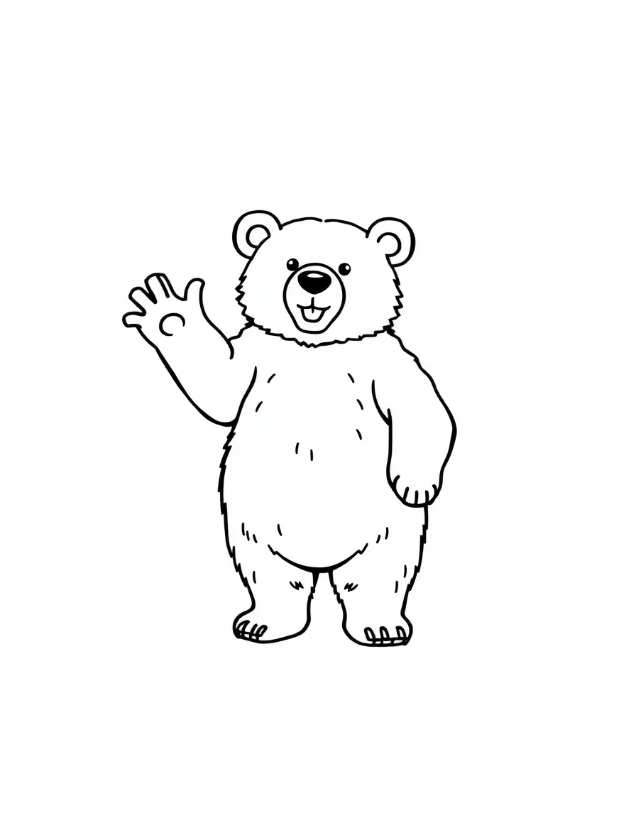 (Germany) A brown bear (symbol of Berlin) waving or standing upright