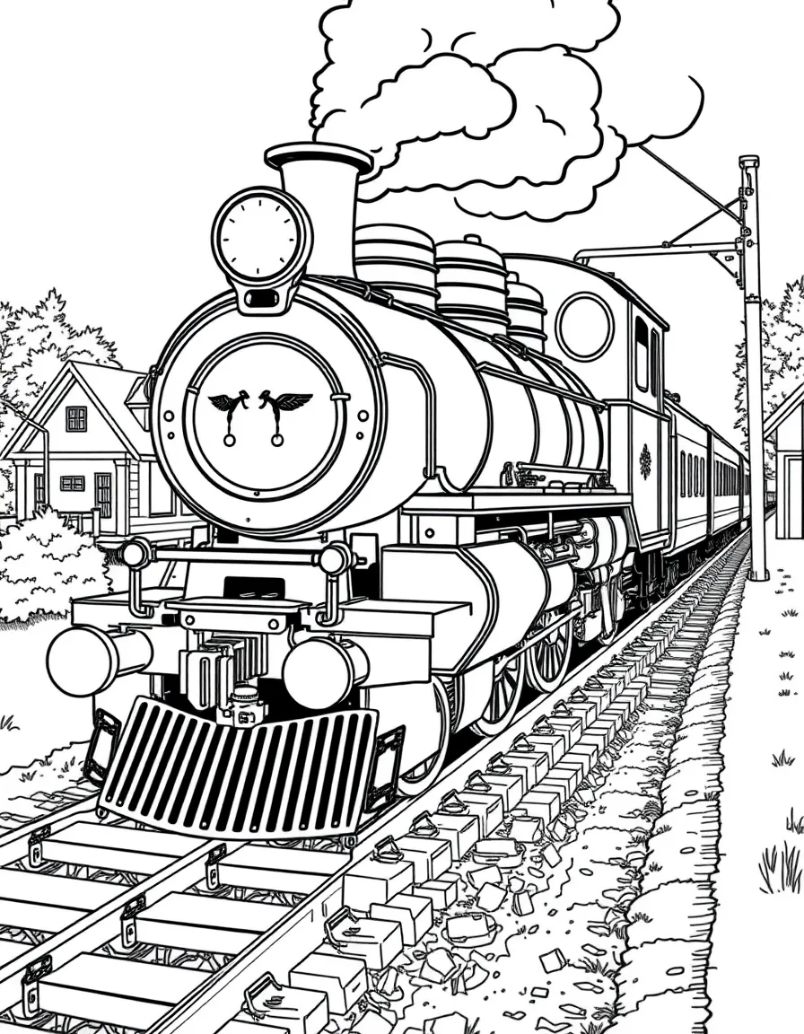 (Germany) A train locomotive on the first railway (Germany was an early adopter of trains)